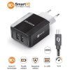 682 6 682 6 682 6 chytra nabijecka aligator 3 4a 2xusb s kabelem micro usb smart ic cerna