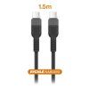 Dátový kábel ALIGATOR SoftPastels 3A 65W, USB-C/USB-C, čierny