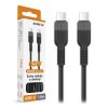 Datový kabel ALIGATOR SoftPastels 3A 65W, USB-C/USB-C, černý