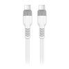 Dátový kábel ALIGATOR SoftPastels 3A 65W, USB-C/USB-C, biely
