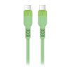 Datový kabel ALIGATOR SoftPastels 3A 65W, USB-C/USB-C, zelený