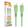 ALIGATOR SoftPastels 3A 65W Data Cable, USB-C/USB-C, Green