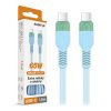 ALIGATOR SoftPastels 3A 65W Data Cable, USB-C/USB-C, Blue