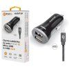 Nabíjačka do auta ALIGATOR s Micro USB káblom a 2xUSB výstupom 3.4A, čierna