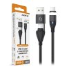 ALIGATOR MAGNETIC 3A 65W Data Cable, USB-C+USB/USB-C 1.5m