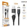 6934 3 datovy kabel aligator magnetic 3a 30w usb c usb lightning 1 5m