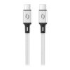Data cable ALIGATOR PREMIUM 5A 100W, USB-C/USB-C, white