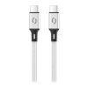 Datový kabel ALIGATOR PREMIUM 5A 100W, USB-C/USB-C, bílý