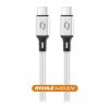 Adatkábel ALIGATOR PREMIUM 5A 100W, USB-C/USB-C, fehér