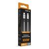 Dátový kábel ALIGATOR PREMIUM 5A 100W, USB-C/USB-C, biely