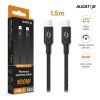 Dátový kábel ALIGATOR PREMIUM 5A 100W, USB-C/USB-C, čierny