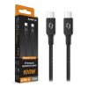 Data cable ALIGATOR PREMIUM 5A 100W, USB-C/USB-C, black