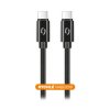 Data cable ALIGATOR TUBA, 65W, USB-C/USB-C 1m black