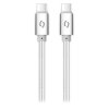 Data cable ALIGATOR TUBA, 65W, USB-C/USB-C 1m white