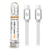 Data cable ALIGATOR TUBA, 65W, USB-C/USB-C 1m white