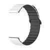 Silicone magnetic strap ALIGATOR 22mm, white-black