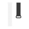 Silicone magnetic strap ALIGATOR 22mm, white-black