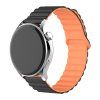 Remienok silikónový magnetický ALIGATOR 22mm, čierno-oranžový