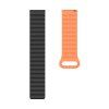 Remienok silikónový magnetický ALIGATOR 22mm, čierno-oranžový