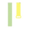 Řemínek silikonový magnetický ALIGATOR 22mm, zeleno-žlutý