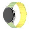 Silicone magnetic strap ALIGATOR 22mm, green-yellow