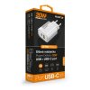 Rychlá nabíječka Aligator PD 20W USB-C + USB, bílá