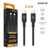 Datový kabel ALIGATOR POWER 5A 240W, USB-C/USB-C 2,5m