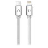 Datový kabel ALIGATOR TUBA 30W, USB-C/Lightning 1m bílý
