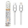 7128 datovy kabel aligator tuba 30w usb c lightning 1m bily