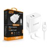 Fast charger ALIGATOR PD 20W USB-C, USB-C/USB-C cable, white