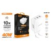 Fast charger ALIGATOR, PD 40W 2xUSB-C, white