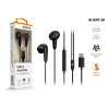 Sluchátka ALIGATOR AE007 Cool Music, USB-C, černá