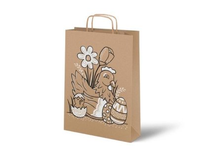 VELIKONOČNÍ PAPÍROVÁ TAŠKA (22x28x11CM) 1KS