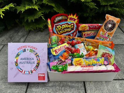 SLADKÁ KRABIČKA S KVÍZY - POZNEJ VLAJKY AMERIKA A AUSTRÁLIE