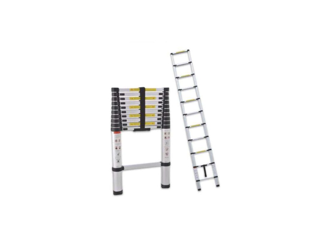 Teleskopický rebrík Skladací rebrík Hliníkový rebrík Rebrík 3,8M HB-6367 -  Alina