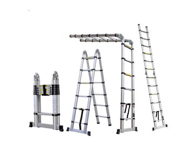 1 Haina Letra 2x2,5m 5,0m Teleszkopos Aluminium Létra