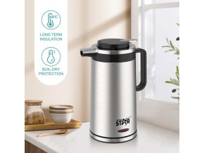 WINNING STAR ST-0103 1,5 l moderná kanvica na ohrev vody Udržiavanie tepla z nehrdzavejúcej ocele el.