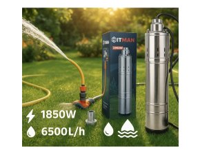 Hitman HT-SP6833 Čerpadlo do hlbokých studní – 1850 W, 6500 l/h, sacia hĺbka 35 m