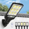 LED solárne pouličné osvetlenie Vonkajšie solárne svietidlo s 3 režimami osvetlenia Vodotesné bezpečnostné osvetlenie so snímačom pohybu pre záhradné pouličné osvetlenie