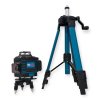Hitman HT-GLS-2416LD 4D 16-riadkový zelený laserový vodováha – 360° horizontálne a vertikálne priečne lúče, automatické samonastavovanie, diaľkové ovládanie APP