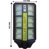 1200W solárne LED pouličné osvetlenie s držiakom, diaľkovým ovládaním, snímačom pohybu - mimoriadne jasné