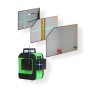 Krížový 3D Laserový Nivelák, Zelený Lúč, 360-stupňová Nivelácia, Nabíjateľný a Batériový, Haina HM-6763