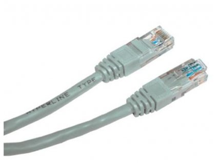 Patch kabel UTP cat 5e, 20m - šedý