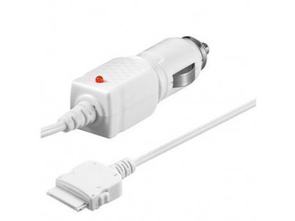 Adaptér napájecí/nabíjecí do auta 12V pro iPod/iPhone bílý