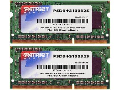 Paměť Patriot DDR3 4GB SL 1333 SO-DIMM