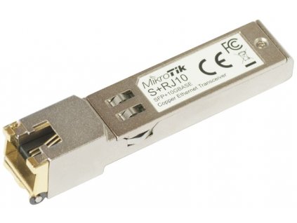 SFP modul Mikrotik RJ45 SFP+ 10/100/1000M/2.5G/5G/10G Metalický modul