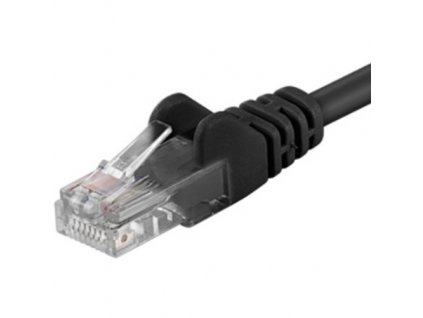 Patch kabel UTP Cat 6, 1m - černý