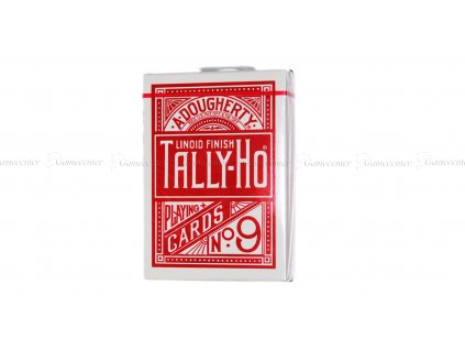 Hrací karty Bicycle Tally-Ho Half Fan/Circle červené