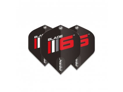 Letky na šipky Winmau Prism Delta Blade 6 logo, černé