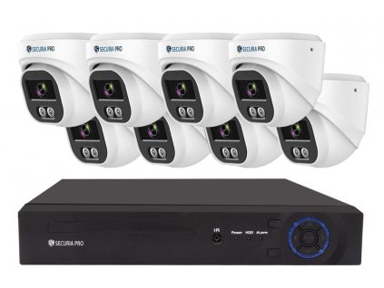 Securia Pro kamerový systém NVR8CHV5S-W DOME smart, bílý